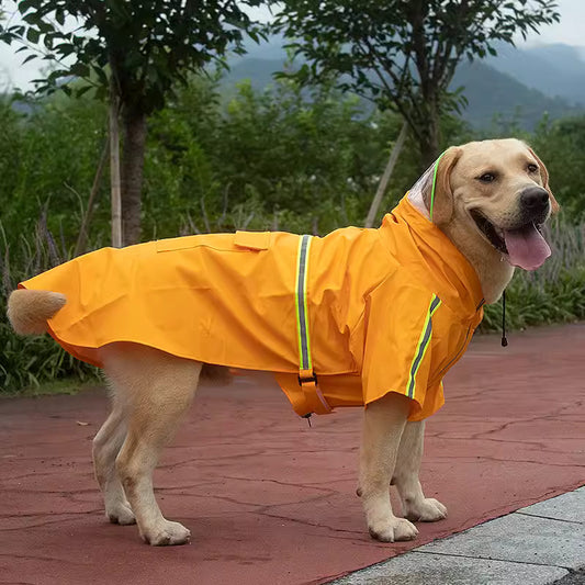 Dog Raincoat With Reflective Strip-2XL/3XL/4XL