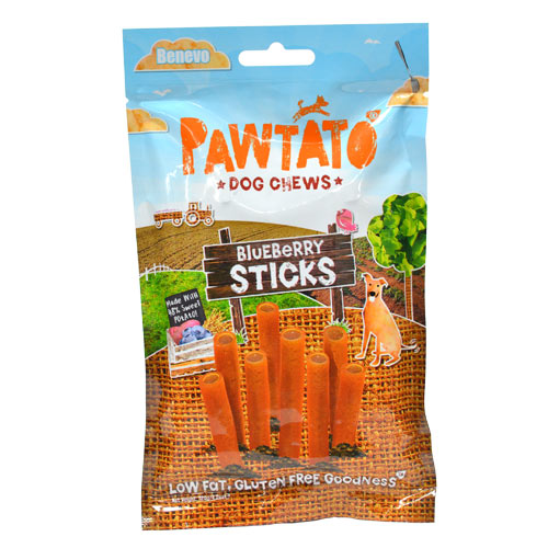 Benevo Pawtato Blueberry Sticks, Vegan Dog Treats 120g