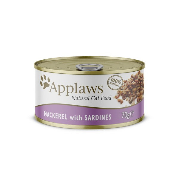 Applaws Cat Food Mackerel with Sardines 70g (24 x 70g Tins)