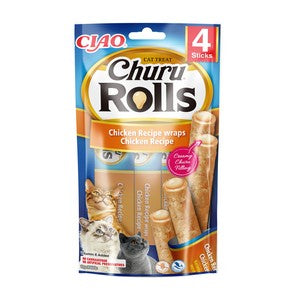 Churu Rolls for Cats Chicken Recipe wraps Chicken Recipe 4x10g