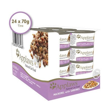 Applaws Cat Food Mackerel with Sardines 70g (24 x 70g Tins)