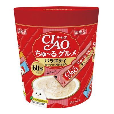 Ciao Tuna.Chicken & Bonito Recipe Unique Creamy Treat 14g*60