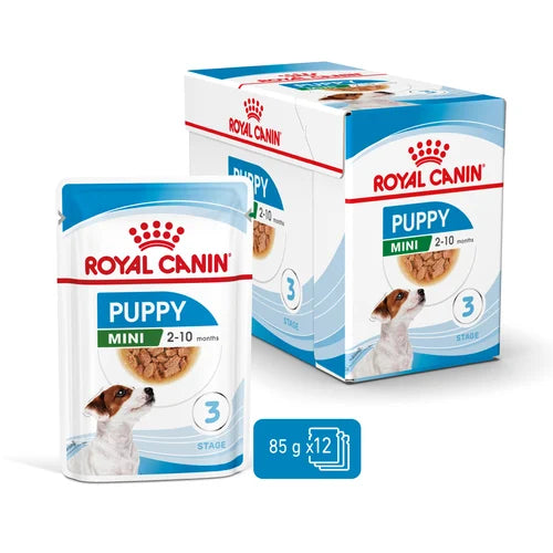 Royal Canin Mini Puppy Chunks In Gravy 12x85g - For small breed puppies (adult weight from 1 to 10 kg) - Up to 10 months old