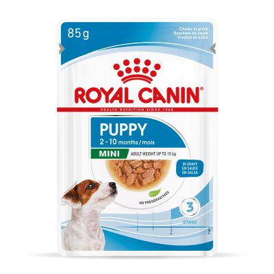 Royal Canin Mini Puppy Chunks In Gravy 12x85g - For small breed puppies (adult weight from 1 to 10 kg) - Up to 10 months old