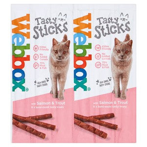 Webbox Cats Delight Tasty Cat Stk Salmon/Trout 6Stk