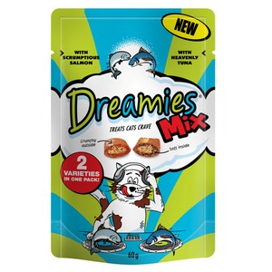 Dreamies Mix Salmon and Tuna Cat Treats 60g