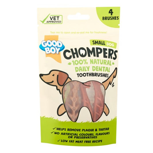 Goodboy Chompers Small Dental Toothbrush 70mm 4pk 60g