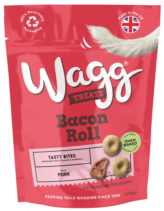 Wagg Bacon Roll Tasty Bites 125g