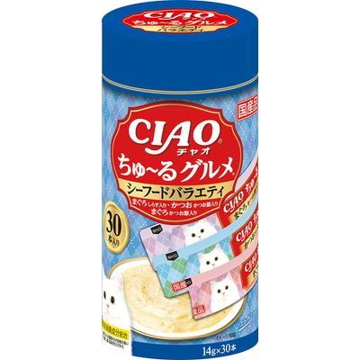Ciao Tuna.Bonito & Whitebait Recipe Unique Creamy Treat 14g*30