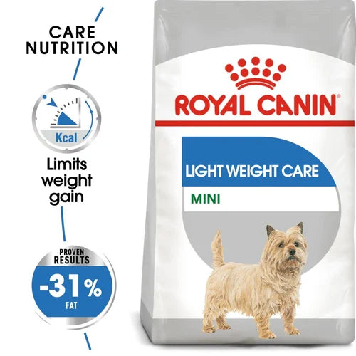 Royal Canin Mini light weight care- For adult and mature small breed dogs (from 1 to 10 kg) - Over 10 months old - Dogs with a tendency to gain weight.